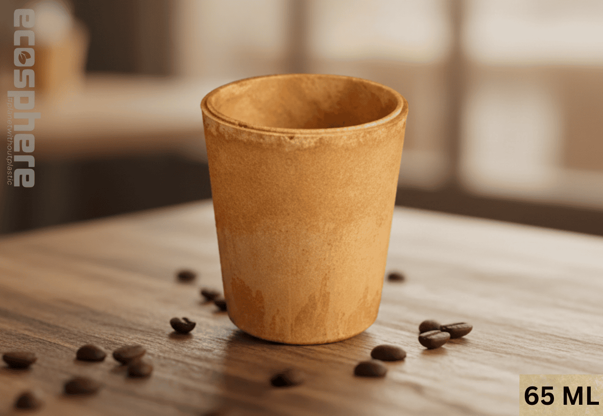 65 ml edible biscuit cup for tea coffee and hot beverages