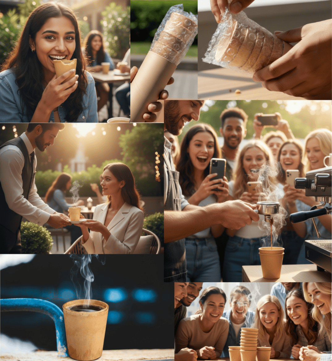 Real customer experience using edible biscuit cups for coffee tea and events
